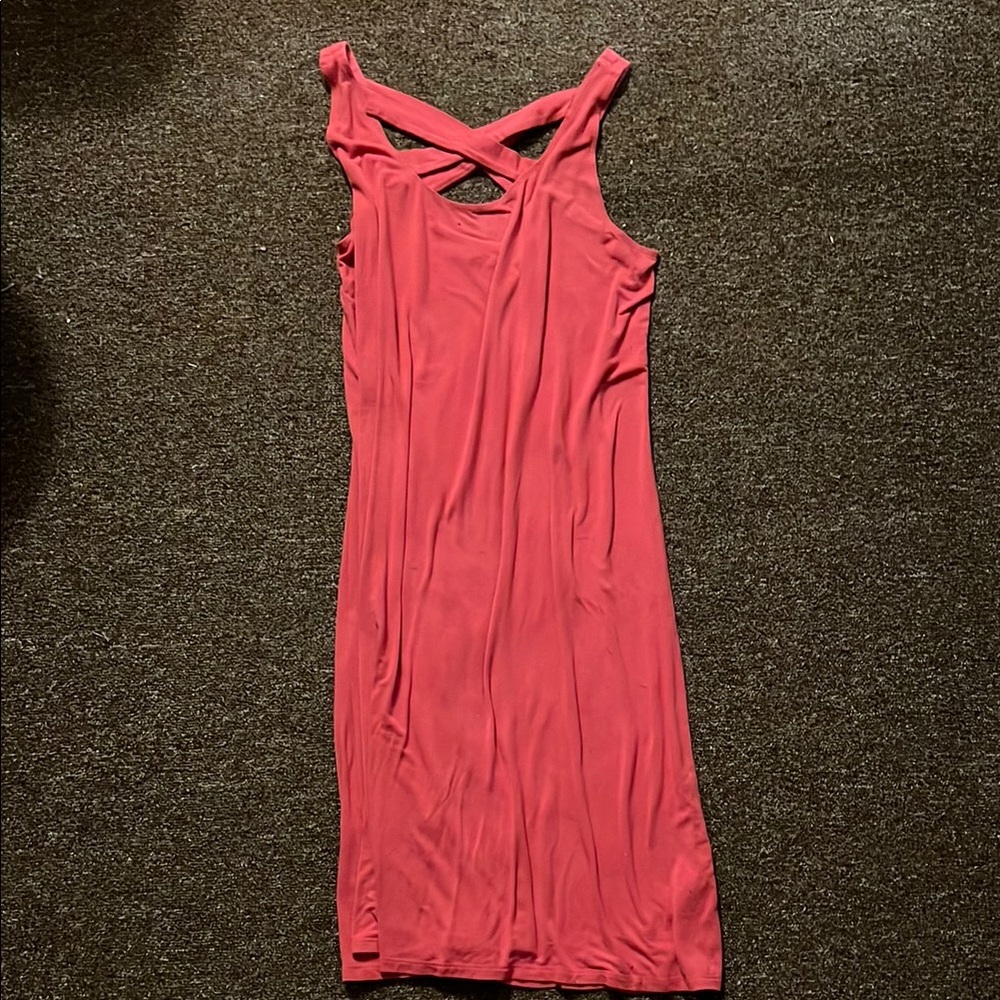 Elegant Red Sleeveless Dress